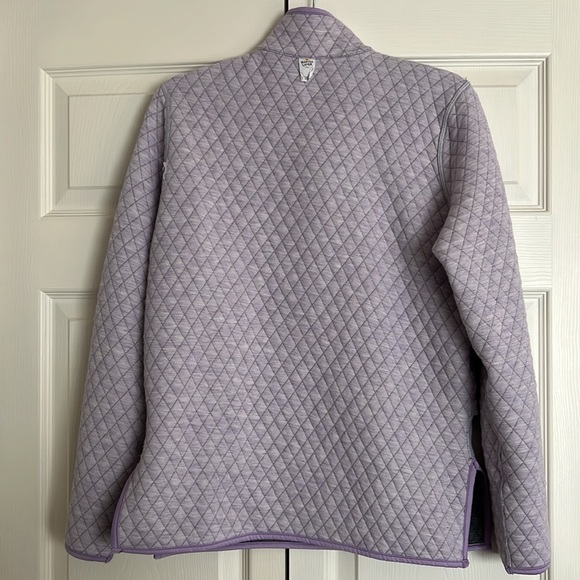Marine Layer Corbet Quilted Pullover, Reversible, Grey/Lavender, Women’s Small - Picture 3 of 7